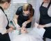 Esthetician receiving SQT certification training