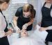 Esthetician receiving SQT certification training